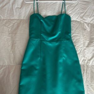 Superdown Silk Teal Mini Dress